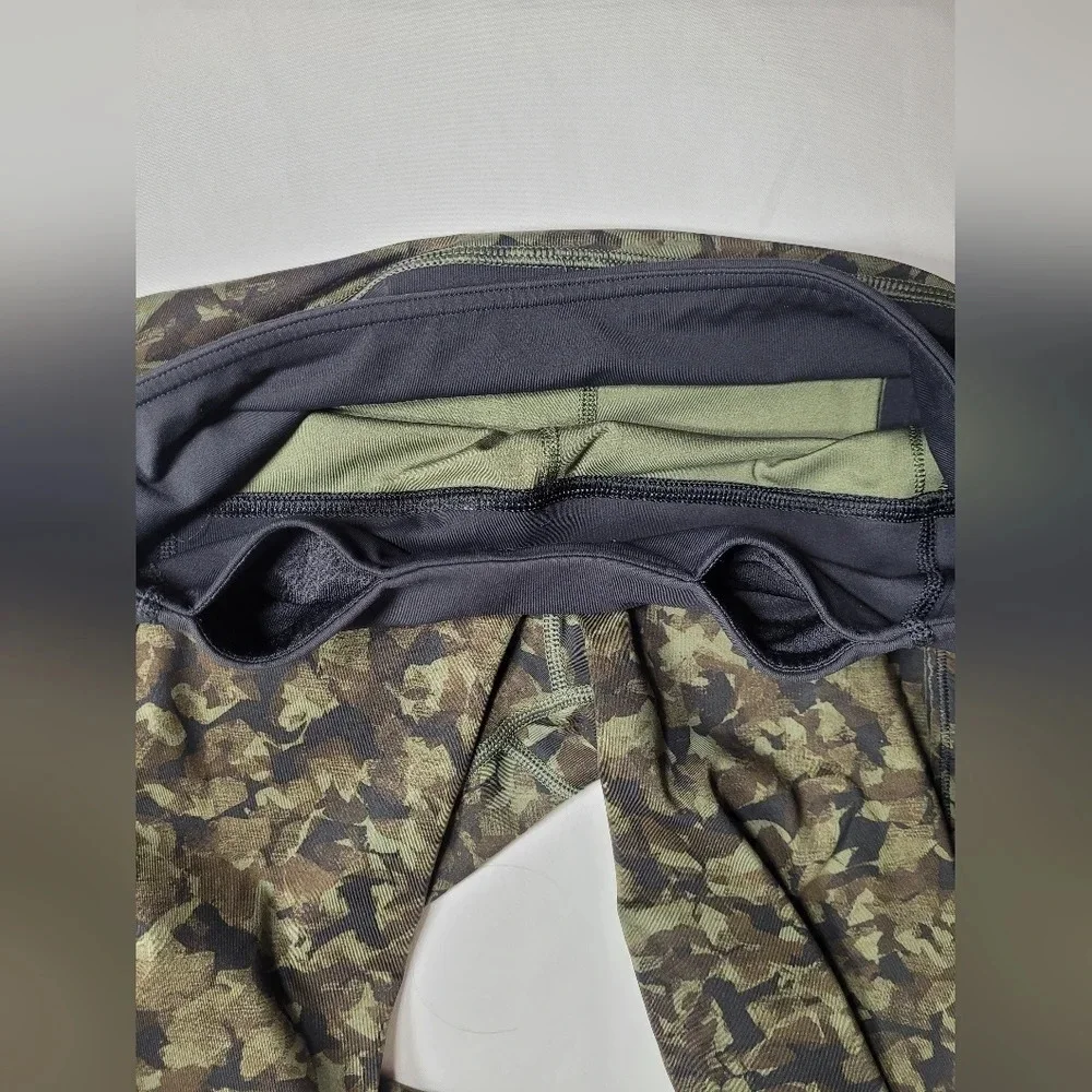 Lululemon Run Top Speed Crop Mystic Jungle Fatigue Camo Mid Rise Legging…